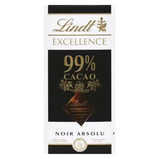 Lindt Excellence 99% Cocoa Dark Chocolate, 100g