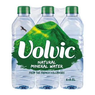 Volvic Natural Mineral Water, 6x500ml