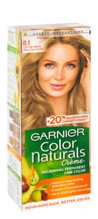 Garnier Color Naturals Nourishing Permanent Hair Dye Cream with Shea Butter, Avocado & Olive Oils Light Ash Blonde 8.1, 1 Pack