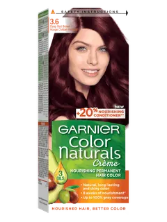 Garnier Color Naturals Hair Color - 3.6 Deep Red Brown, 1 Pack