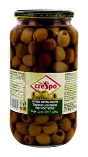 Crespo Pitted Green Olives, 440g