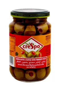 Crespo Green Olives Stuffed with Pimiento Paste, 200g