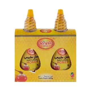 Riya Gold Natural Honey Squeezy, 2x400g