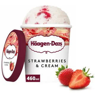 Haagen Dazs Strawberries & Cream Pint 460 ml
