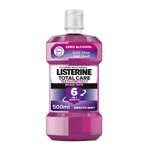 Listerine Total Care Teeth Protect 6 Benefit Fluoride Daily Mouthwash Milder Taste Smooth Mint, 500ml