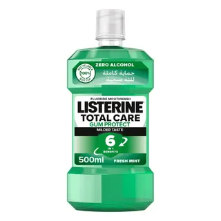 Listerine Total Care Gum Protect 6in1 Milder Taste Mouthwash Fresh Mint Flavor, 500ml