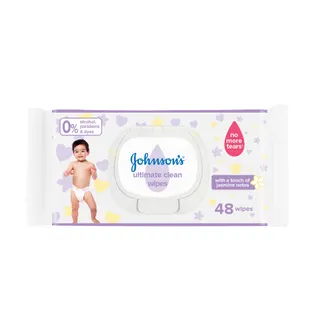 Johnson's Ultimate Clean Baby Wipes Jasmine Scent, 48 wipes