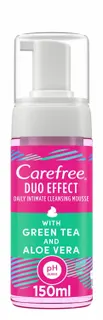 Carefree Mousse Duo Effect with Green Tea & Aloe Vera, 150ml