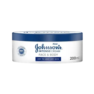 Johnson's 48H Intense Face & Body Cream for Dry to Very Dry Skin, 200ml