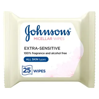 Johnson's Facial Micellar Wipes Fragrance Free, 25 Pieces