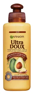 Garnier Ultra Doux Intense Nutrition Leave-In Cream with Avocado Oil & Shea Butter for Very Dry or Frizzy Hair, 200ml