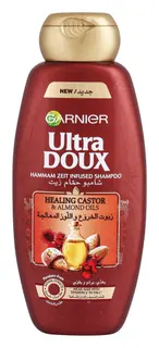 Garnier Ultra Doux Hammam Zeit Infused Shampoo with Healing Castor & Almond Oil for Weak & Falling Hair, 400ml