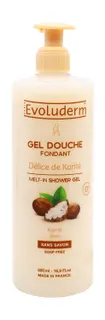 Evoluderm Melt-In Shower Gel with Shea, 500ml