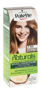 Palette Naturals Permanent Colour Cream - 7-65 Medium Gold Blonde, 50ml