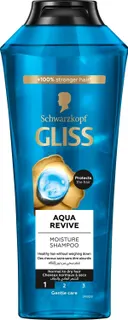 Schwarzkopf Gliss Aqua Revive Hyaluron Complex & Marine Algae Normal to Dry Hair Moisture Shampoo, 400ml