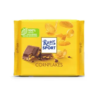 Ritter Sport Milk Chocolate with Cornflakes Tablet, 100g