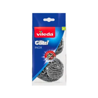 Vileda Inox Spiral Scourer, 2 Pieces