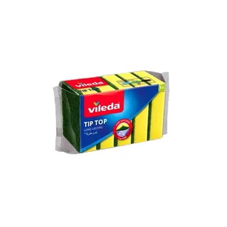 Vileda Tip Top Medium Foam Dishwashing Scourer, 5 Pieces