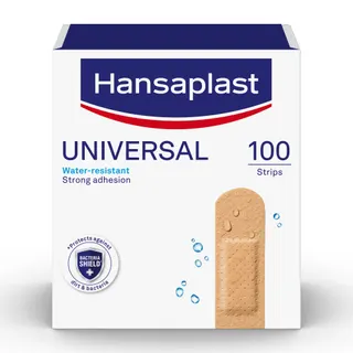 Hansaplast Universal Plastic Plasters Strips, 100 Pieces