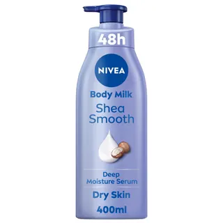 NIVEA Smoothing 48H Body Lotion with Deep Moisture Serum & Shea Butter for Dry Skin, 400ml