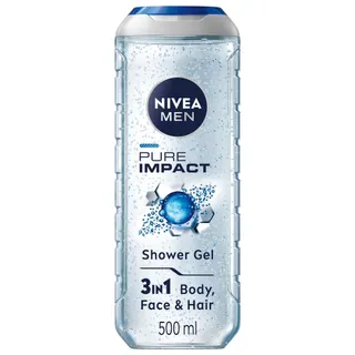 Nivea Men 3 in 1 Pure Impact Fresh Scent Shower Gel, 500ml