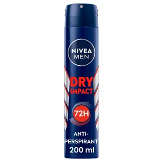 NIVEA Men Dry Impact Antiperspirant Deodorant Spray, 200ml