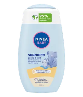 NIVEA Baby Gentle & Mild Shampoo with Almond Milk & Vitamins B5, C & E, 200ml