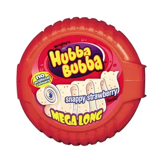 Hubba Bubba Bubble Tape Snappy Strawberry Bubble Gum, 56g