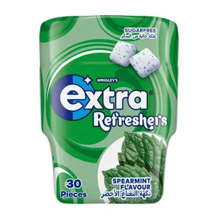 Wrigley's Extra Refreshers Sugar Free Spearmint Flavor Gum, 30 Pieces, 67g