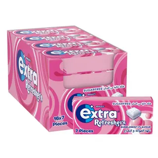Extra Bubble Mint Chewing Gum, 16x15.6g