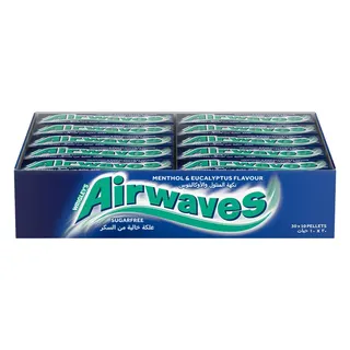 Wrigley's Airwaves Menthol-Eucalyptus Sugar-Free Gum, 30x10pcs