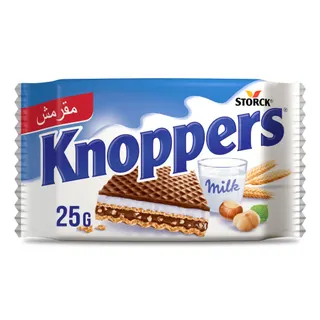 Storck Knoppers Crispy Milk Hazelnut Wafers, 25g