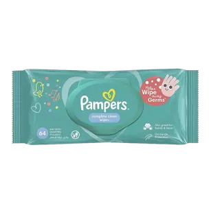 Pampers Complete Clean Baby Wipes, 64 wipes