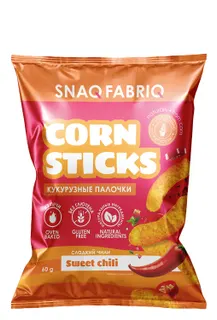 Snaq Fabriq Sweet Chili Corn Sticks, 60g