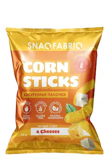 Snaq Fabriq 4 Cheese Corn Sticks, 60g