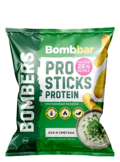 Bombbar Onion & Sour Cream Protein Sticks, 60g