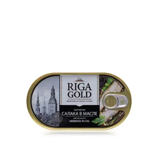 Riga Gold Smoked Baltic Herring In Oil, 190g