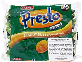 Jack N Jill Presto Creams Peanut Butter (10 Pcs x 30 g) 300 g