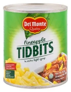 Del Monte Pineapple Tidbits, 822g