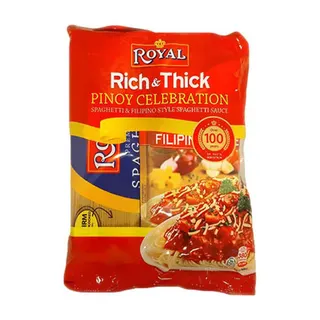 Royal Pinoy Celebration Rich And Thick Spaghetti Pasta, 900G, Filipino Style Spaghetti Sauce, 1Kg