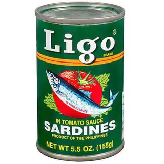 Ligo Sardines In Tomato Sauce Regular 155 G