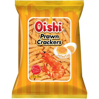 Oishi Salted Egg Prawn Crackers, 60g