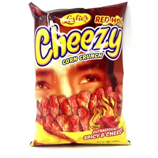 Leslies Cheezy Corn Crunch Red Hot, 150g