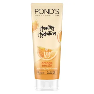 Pond'S Healthy Hydration Gel Facial Cleanser For Glowing, Smooth Skin, Orange, With 100% Natural Origin Orange Extract & Vitamin C, 100 ml