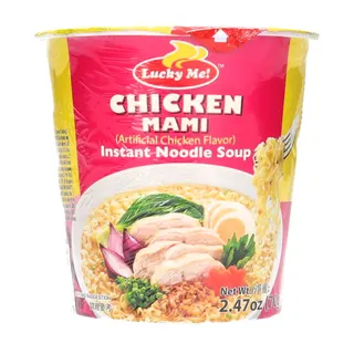 Lucky Me Regular Cup Chicken Mami Instant Noodles Soup, 70g