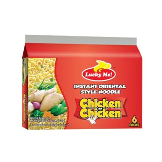 Lucky Me Chicken Instant Oriental Style Noodles, 6x55g