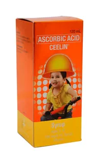 Ceelin 100mg/5ml Ascorbic Acid Syrup for Kids (2-12 Years), 120ml