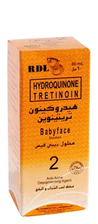 RDL Hydroquinone Tretinoin Baby Face Solution 2 Anti-Acne Depigmenting Agent, 60ml