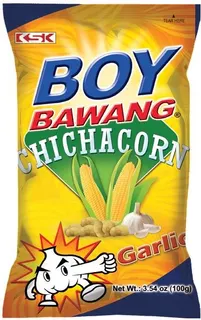Boy Bawang Chichacorn Super Garlic Corn Snack, 100g