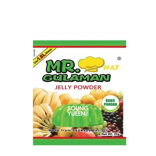 Mr. Hat Gulaman Jelly Powder Buko Pandan Flavor 10 Pcs X 25 G